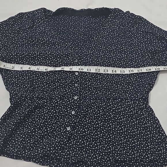 J. Crew | Short Sleeve Button-Up Peplum Top EUC M - Picture 7 of 10